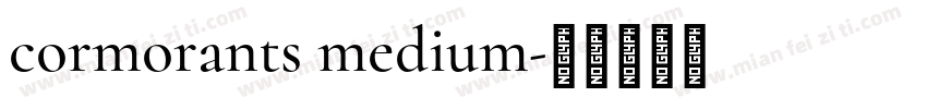 cormorants medium字体转换